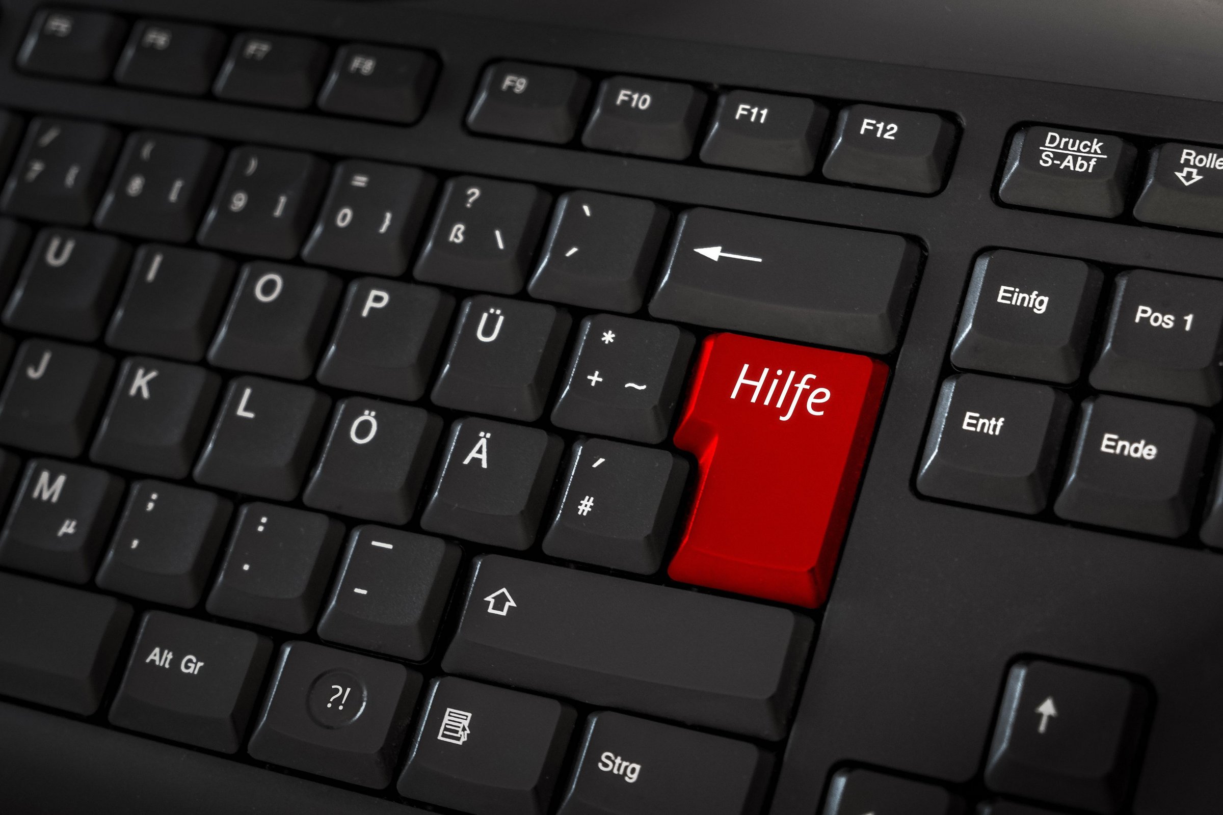 Tastatur mit Hilfe-Enter-Taste