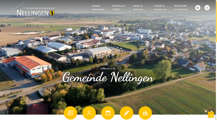 Startseite von der Homepage