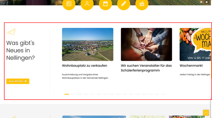 Aktuelles auf der Startseite